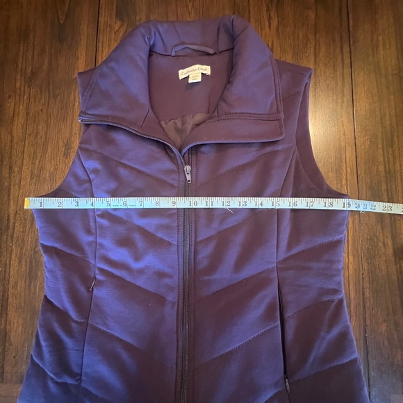 Coldwater Creek Ridgeline Ponte Plum Vest Jacket, Size Medium 10/12 - Picture 13 of 13